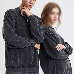 Sudadera de fabricante personalizada 600gsm peso pesado grueso desgastado recortado Zip up bordado parche hombres ácido lavado Zip Up Hoodie - Product Image 2