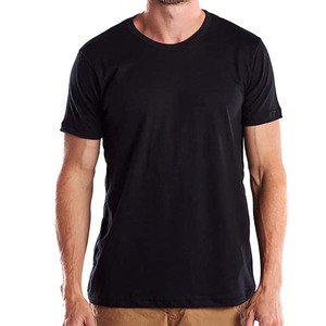 T-shirts à manches courtes à col rond ajustés personnalisables pour hommes et femmes 100% coton Options polyester/coton - Product Image 2