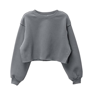 Sudadera Corta de Alta Calidad para Mujer, Personalizada, al por Mayor, OEM, Manga Larga, Estilo Pullover, Felpa, Tallas Grandes - Product Image 1