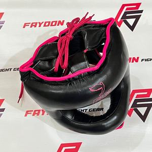 Nouveau modèle de protège-tête de boxe Fly rose et noir, protège-tête complet personnalisé, protège-tête professionnel pour le sparring, cuir, Muay Thai, réglable - Product Image 6