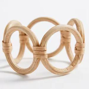 Anillo de servilleta de ratán venta natural creativa al por mayor/anillo de servilleta de ratán hecho en Vietnam por DHT Handicraft - Product Image 1