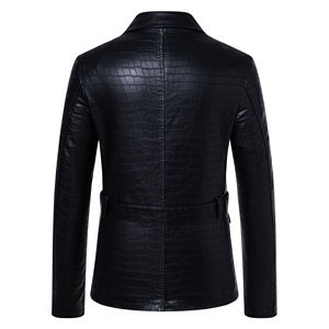 Veste en cuir pour hommes de qualité supérieure la plus vendue 100% cuir de vachette de qualité supérieure peau de crocodile vestes pour hommes élégantes et durables - Product Image 3