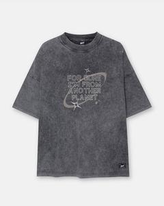 Impression personnalisée de haute qualité T-shirt pour hommes lourds T-shirt vintage en coton vierge T-shirt surdimensionné à épaules tombantes - Product Image 2