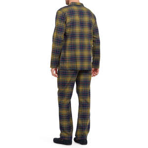 Conjunto de Pijamas de Algodón 100% de Alta Calidad Personalizado para Hombre, Ropa de Dormir para Otoño, Ropa de Casa, Traje de Noche - Product Image 4
