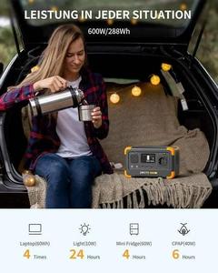 Générateur solaire LiFePO4 600W 288Wh PECRON E300LFP en stock UE/USA, station d'alimentation pour camping en plein air, camping-car, van life, pêche, CPAP - Product Image 2