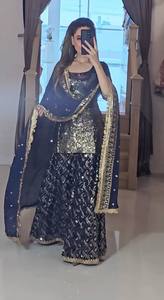 Fancy Duppata bordado con Top y Plazzo Winter Party Wear Set - Product Image 5