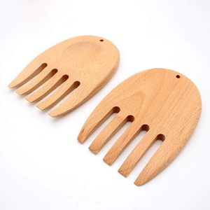 สลัดไม้2ชิ้นสลัดมือรูปมือสำหรับโรงแรม - Product Image 1