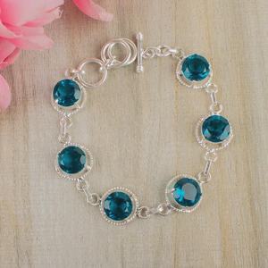 Apatite <b>Bracelet</b> Gemstone 925 <b>Sterling</b> <b>Silver</b> Handmade Jewelry Gift For Women Elegant Unique - Product Image 3