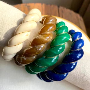 Greatly Structuring Designer Bangle Style <b>Bracelet</b> Woman Bangle Resin Decoration From India Best Quality Material - Product Image 5