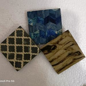 Juego de posavasos personalizado de resina de mármol de madera de gran venta 921 con color natural y personalizado hecho en La India - Product Image 3