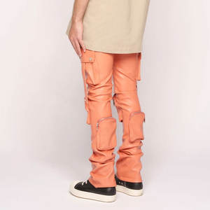Pantalons en cuir pour hommes de qualité supérieure, droits, imperméables, respirants, écologiques, style hip-hop, tailles sur mesure, prix d'usine - Product Image 3
