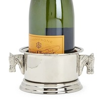 Sous-verre de bouteille de vin en métal plaqué argent accessoires de bar vaisselle de cuisine utilisation sous-verre de bouteille de vin de bière rond