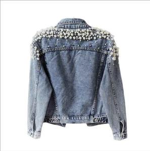 Veste matelassée en toile denim imprimée brute pour femme, avec extérieur en cuir véritable, respirante, séchage rapide, design personnalisable pour - Product Image 3