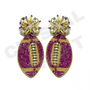 Vintage <b>Butterfly</b> <b>Beaded</b> Earrings for Women Patriotic Orange White Blue Colour for Wedding or Memorial Day - Product Image 6