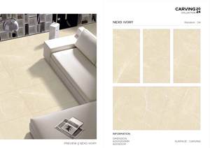 Nexo Bianco Matériau de construction de haute qualité sculpture Dalles de sol en porcelaine et texture de marbre Carrelage émaillé 600x1200mm - Product Image 5