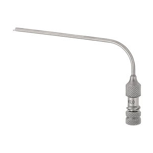 Aguja de succión Rosen Acero inoxidable en ángulo con accesorio Luer Lock 0,70x65mm para ENT y microcirugía - Product Image 1