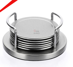 Sous-verre de forme ronde en acier inoxydable et métal doré le plus vendu pour hôtel, restaurant et bar - Product Image 2