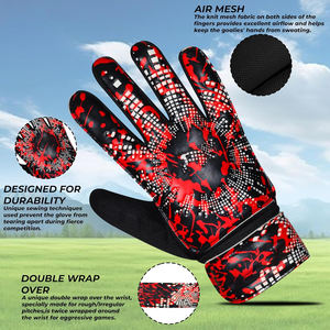 Guantes de Portero de Látex de Alta Calidad para Exteriores, Impermeables, con Correa de Muñeca Ajustable - Guantes de Fútbol Premium OEM - Product Image 6