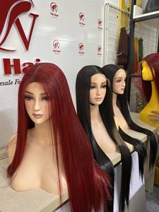 Wholesale <b>Best</b> Seller Full Lace <b>Wig</b> Bone Straight <b>Best</b> Quality 100% Human Hair Keep Straight Cuticle Aligned Hair No Shedding - Product Image 4