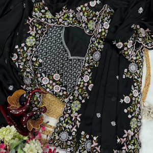 Royal Look diseñador indio Bollywood étnico Rangoli seda Saree último tradicional exclusivo elegante fiesta nupcial para mujeres - Product Image 1