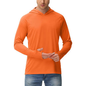 Camiseta CON CAPUCHA DE PESCA personalizada para hombre, equipo ligero para exteriores, ropa de manga larga con logotipo impreso personalizado - Product Image 1