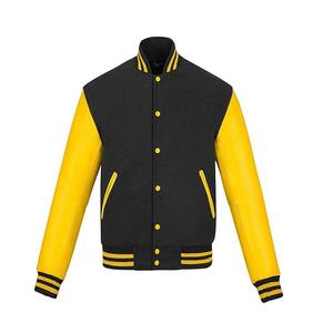 Super Calidad Algodón chenilla bordado béisbol bombardero motocicleta cuero Varsity chaqueta - Product Image 1