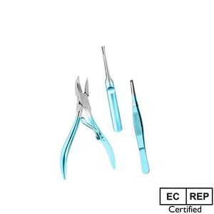 Factory Price Chiropody <b>Instrument</b> Kit Heavy Duty Curved Stainless Steel Podiatry <b>Instrument</b> Set With Leather <b>Case</b> - Product Image 6