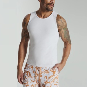 Men's Essential Sleeveless Shirt 100% Cotton Classic White Simple Design for <b>Layering</b> Custom DTF Sports Training Tank <b>Tops</b> - Product Image 4