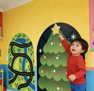 <span class=keywords><strong>Tableau</strong></span> magnétique éducatif pour enfants UNI-Felt, <span class=keywords><strong>tableau</strong></span> à dessin, pas de dommages aux murs, taille personnalisée pour la décoration des chambres d'enfants - Product Image 2