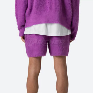 Short en tricot de laine décontracté pour hommes à la mode avec cordon de serrage coupe confortable séchage rapide écologique pour la mode intérieure et extérieure - Product Image 4