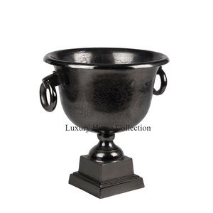 Cubo de vino de Color dorado con forma de trofeo grande de Metal, diseño martillado con mango de Color dorado, cubo de hielo de mesa y suelo - Product Image 5