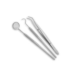 3 PECS Dental Hygiene Kit Sterilization Cassette <b>Small</b> Mouth <b>Mirror</b> Dental Pick Dental Tweezer - Product Image 4