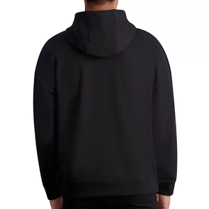 Sudadera con capucha con tachuelas personalizada Unisex, sudaderas básicas con capucha mezcladas de algodón negro a la moda para hombres y mujeres - Product Image 5