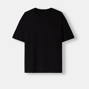 T-shirts courts personnalisés pour un look tendance T-shirt classique en coton pour hommes T-shirts en coton épais à manches courtes et à col rond - Product Image 3