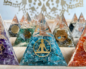 Orgonita Arco Iris piedra lunar Chakra pirámide Egipto pirámide al por mayor del fabricante directo productos de alta calidad de orgón - Product Image 6