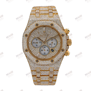 Élégante montre en diamant Moissanite Montre-bracelet de luxe haut de gamme avec Sparkle & Shine et découpe glacée Cadeau intemporel pour elle et lui - Product Image 3
