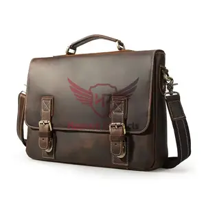 Premium Customized Wholesale Genuine Leather Laptop Bag with OEM Service - Bulk Quantity Top Seller for Business and Travel