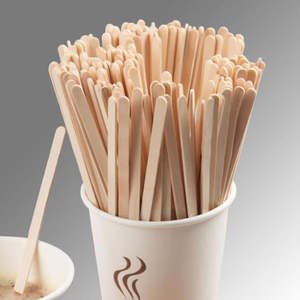 Palitos de abedul ecológicos de 165mm, opción desechable perfecta para café y té - Product Image 2