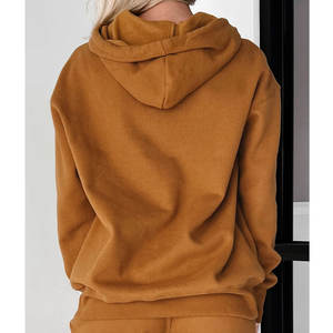 Private Label Breathable 100% Cotton Oversized <b>Long</b> Sleeve Casual Women's Plus Size Eco-Friendly Customizable Hoodie <b>Top</b> Seller - Product Image 2