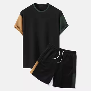 Conjunto de chándal de sudadera de verano Unisex personalizado Camiseta corta estampada para hombre Sudadera corta con logotipo personalizado para hombre - Product Image 1