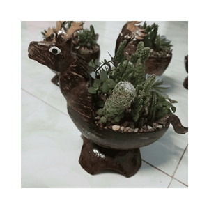 Decoración de animales tallada a mano en cáscara de coco, material: cáscara de coco; uso: decoración de interiores; origen: Vietnam, artesanía local - Product Image 6
