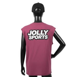 Camiseta sin mangas de algodón jersey para mujer, suave, transpirable, color granate, para gimnasio, con logo personalizado serigrafiado, camisetas de algodón sin mangas para mujer - Product Image 2