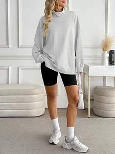 Sweat-shirt à manches longues pour femmes oversize loose fit design moderne trendy winter fashion outerwear - Product Image 6