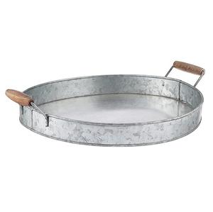 ถาดเสิร์ฟโลหะชุบสังกะสีแบบวินเทจสำหรับบ้านร้านอาหารบาร์แต่งงานงานเลี้ยงฟาร์ม - Product Image 5