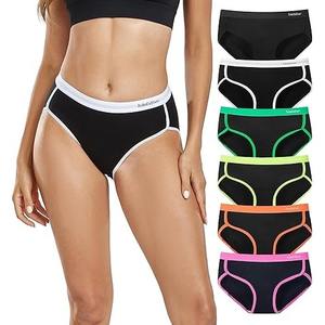 Ropa Interior de Algodón para Mujer, Bragas de Talle Medio, Tanga, Pantalones Cortos Finos, Talla XL, Antibacterianos, Transpirables y Absorbentes - Product Image 2