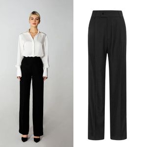 TACenda กางเกงขายาวสไตล์มินิมอลลิสต์สำหรับผู้หญิงกางเกงแฟชั่นชั้นสูงหรูหราสำหรับผู้หญิง - Product Image 1