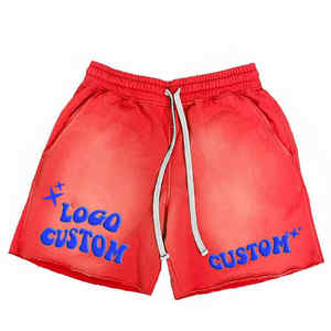 Short vintage délavé à l'acide pour hommes de haute qualité 100% coton lourd Jogging Streetwear Sun Faded Style décontracté - Product Image 3