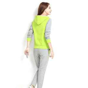 ชุดวอร์มผู้หญิงแฟชั่นทันสมัย สไตล์ลำลอง ชุดเซ็ทสองชิ้น - Product Image 3