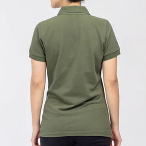 Polo pour femme de haute qualité, en coton respirant, coupe ajustée, manches courtes, logo personnalisé, vente en gros, vert, décontracté, été, golf - Product Image 6