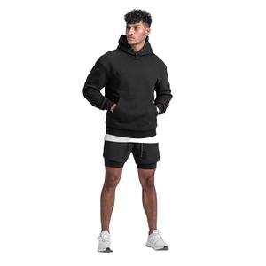 OEM de haute qualité Design personnalisé Pull à épaules tombantes de haute qualité Sweats à capuche de rue Sweat à capuche uni surdimensionné pour hommes - Product Image 3